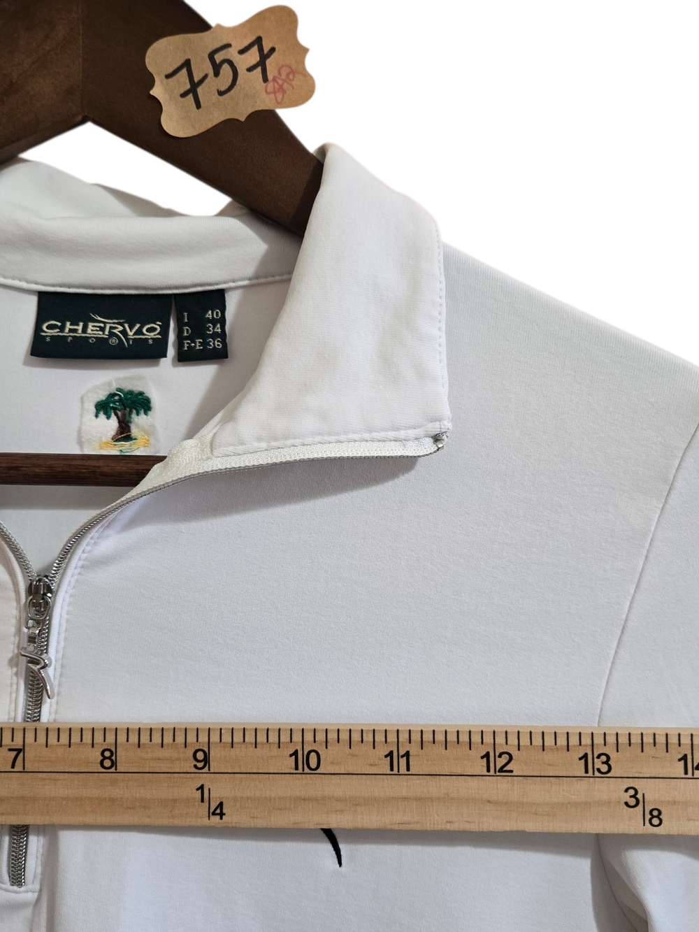 Chervo White‎ Quarter-Zip Performance Pullover - Picture 3 of 5